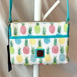 Dooney & Bourke Pineapple Ginger Pouchette Crossbody Bag Purse NEW